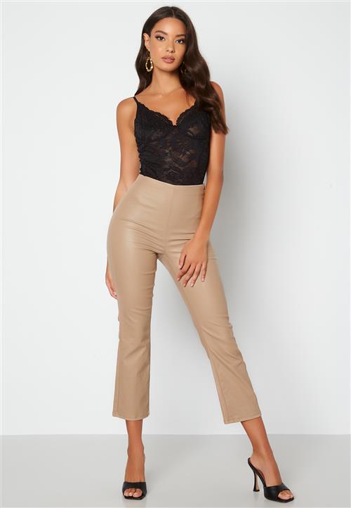 BUBBLEROOM Alicia coated kickflare trousers