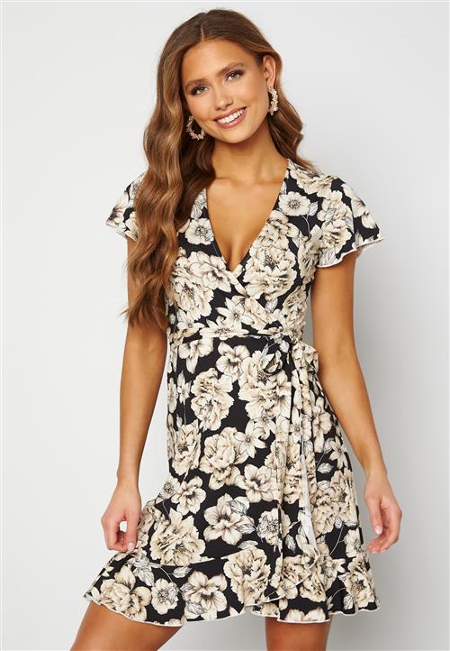 Chiara Forthi Sonnet wrap mini flounce dress