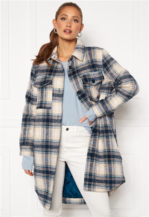 JDY Long Check Shirt Jacket