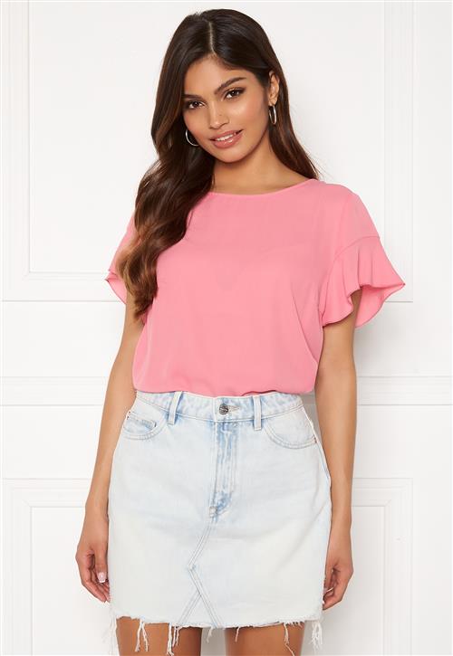 VILA Lucy S/S Flounce Top