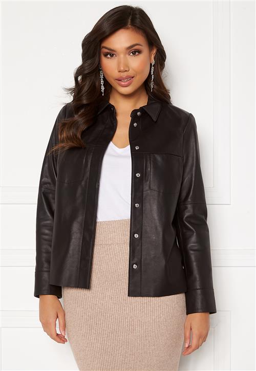 JOFAMA Anne Leather Shirt Jacket