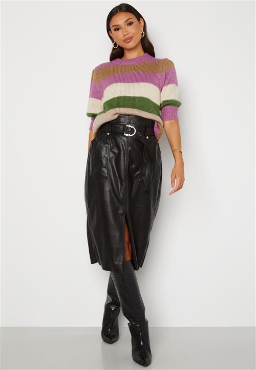 ONLY Alba Faux Leather Long Skirt