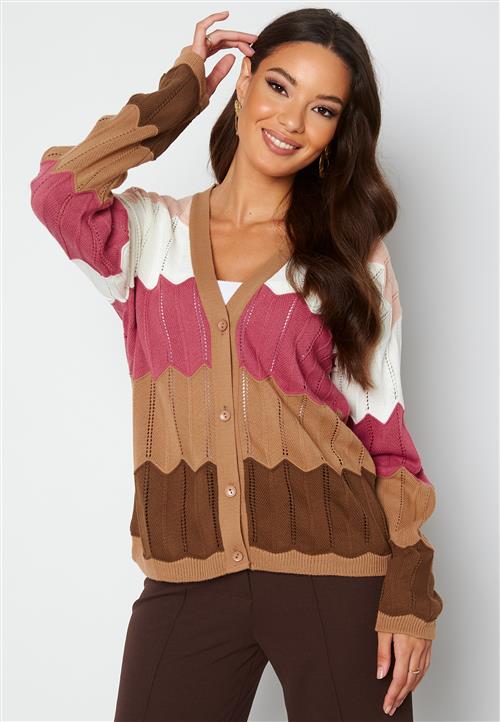 Trendyol V-Neck Stripe Knitted Cardigan