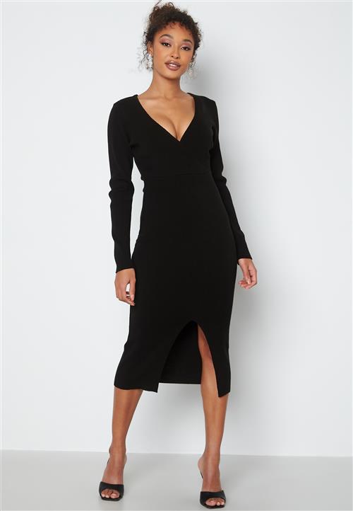 BUBBLEROOM Lima knitted wrap dress