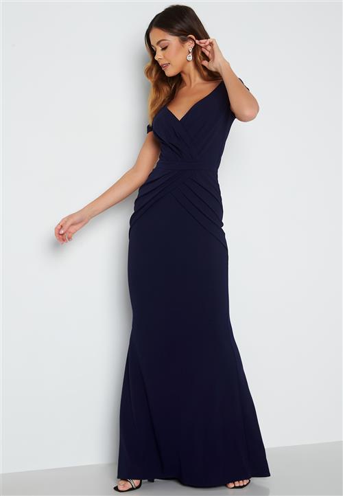 Goddiva Sweetheart Pleat Maxi Dress