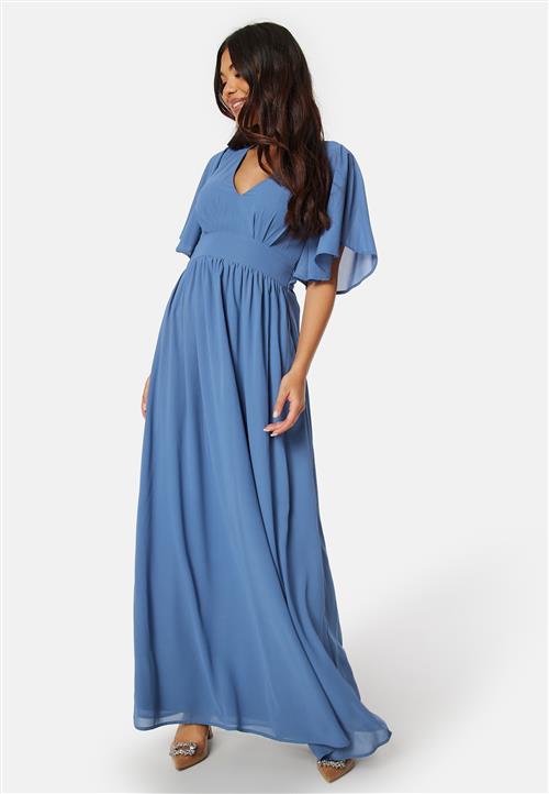 Bubbleroom Occasion Butterfly Sleeve Chiffon Gown