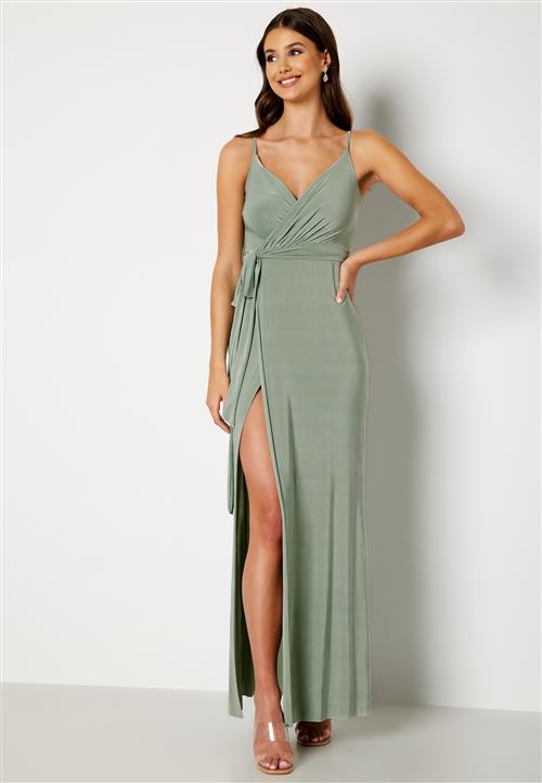 Goddiva Wrap Front Maxi Dress