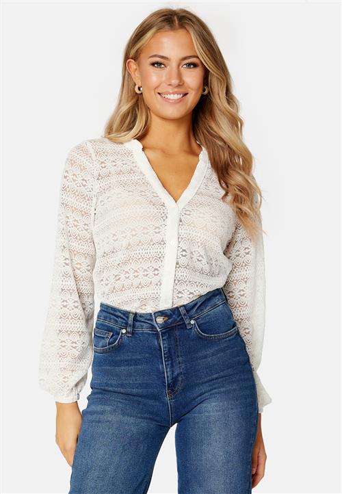 VILA Chikka Lace V-Neck L/S Shirt