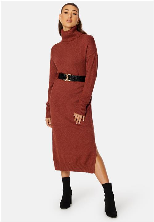 VILA Rill Roll Neck L/S Midi Dress