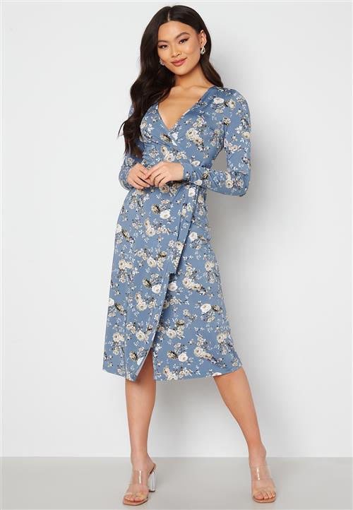 BUBBLEROOM Wrap Midi Dress