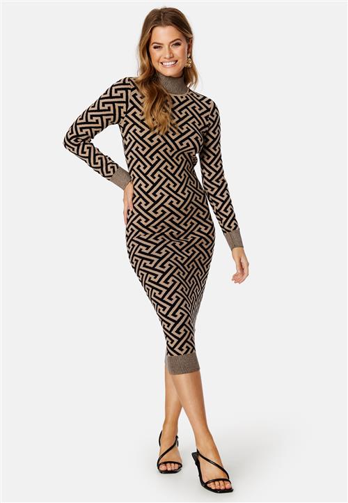VERO MODA Aria LS High-Neck Calf Dress