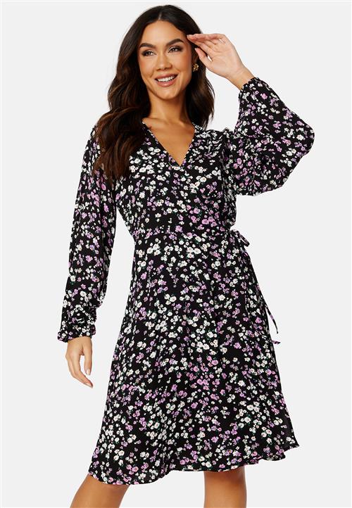 SELECTED FEMME Fiola LS AOP Wrap Dress