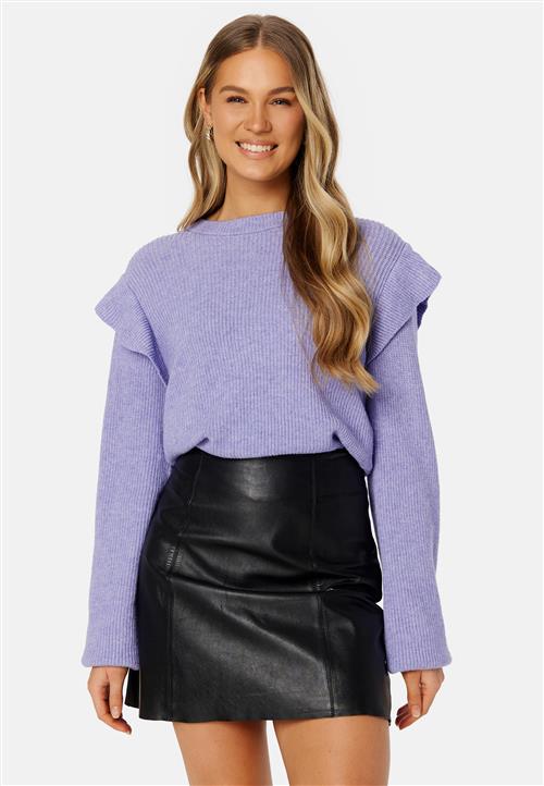 VILA Ril O-Neck Flounce Knit Top