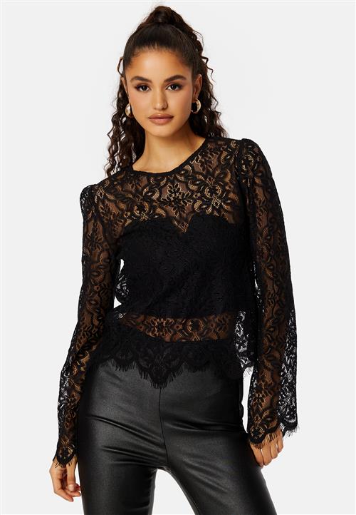 Pieces Nella LS Lace Top