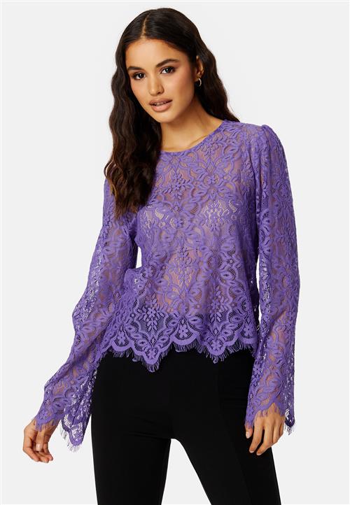 Pieces Nella LS Lace Top