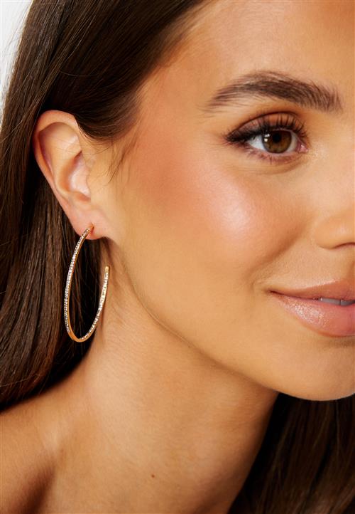 BY JOLIMA Celine Crystal Hoops 50 mm