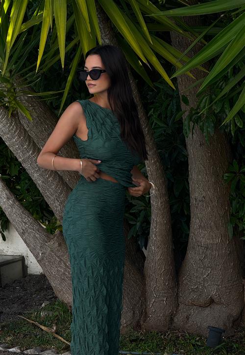 BUBBLEROOM Structure Maxi Skirt