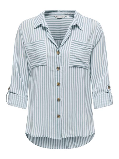 ONLY Bluse 'ONLYasmin'  røgblå / hvid