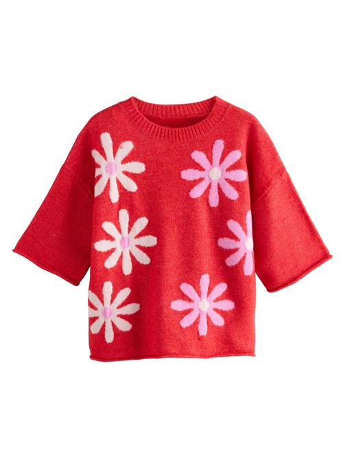 Next Pullover  lyserød / knaldrød / offwhite