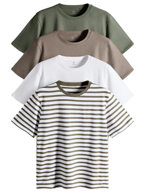 The Set Shirts  taupe / oliven / jade / hvid