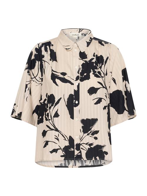 Se SOAKED IN LUXURY Bluse 'Daria Hela'  beige / sort ved About You