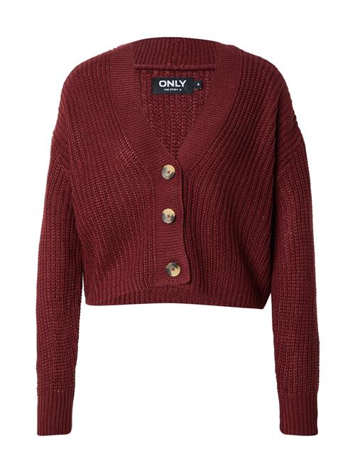 ONLY Cardigan 'ONLCarol'  mørkerød