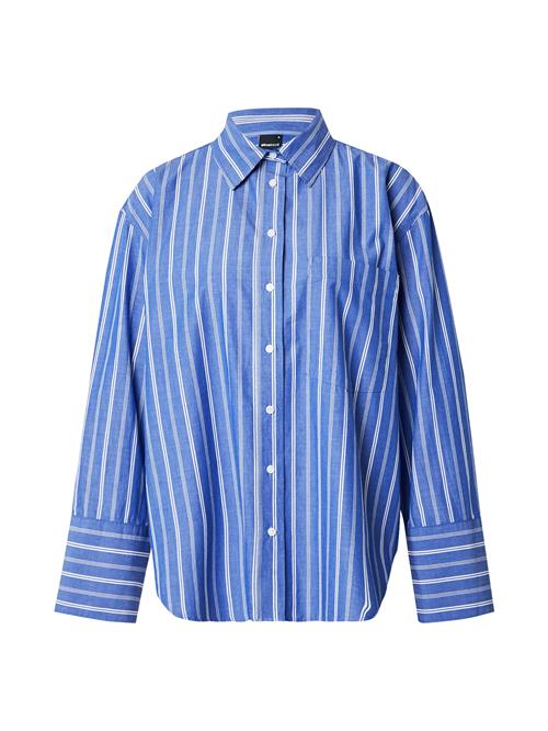 Gina Tricot Bluse  blå / hvid