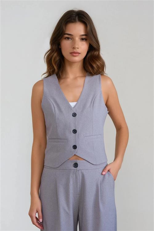 Natalie Vest - Lysegrå - 2XL - TeeShoppen