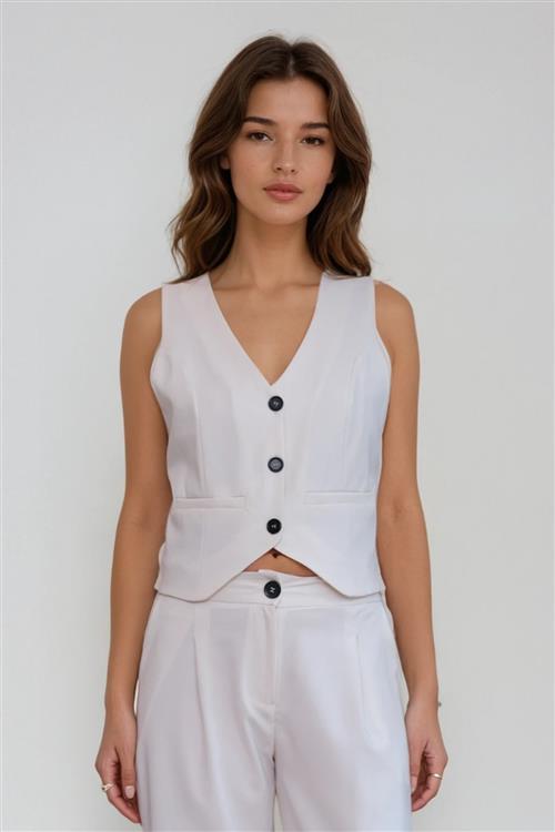 Natalie Vest - Lys Beige - M - TeeShoppen