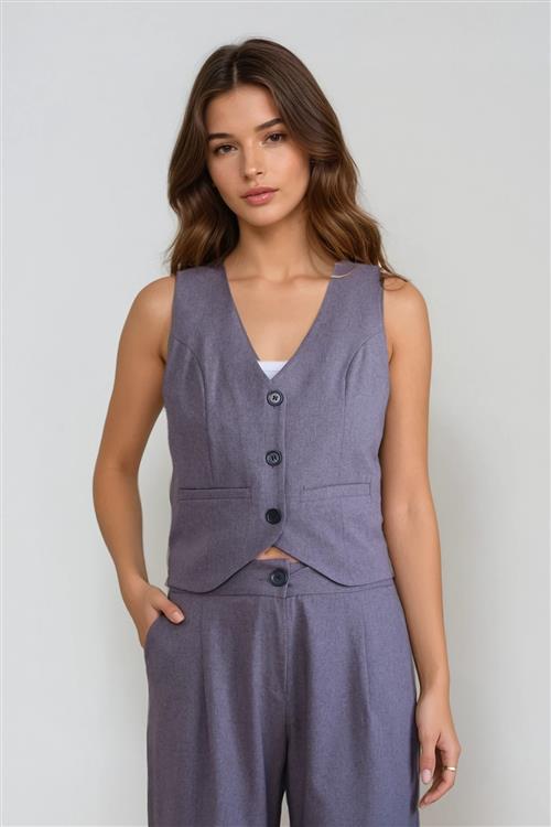 Natalie Vest - Mørkegrå - 2XL - TeeShoppen
