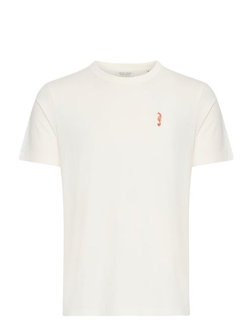 Cfcarson Tee With Embriodery Casual Friday Cream
