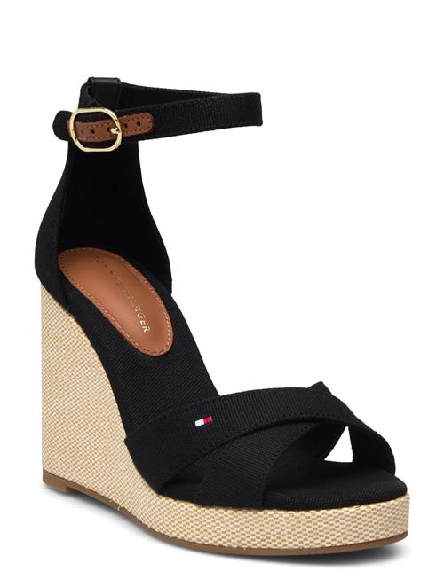 Flag High Wedge Espad Crisscross Tommy Hilfiger Black