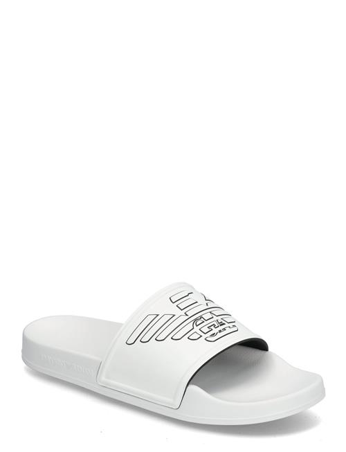 Se Slip.pvc-Outline Log Emporio Armani White ved Booztlet