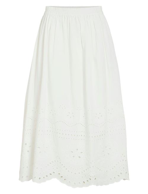Vimette Hw Midi Skirt Vila White