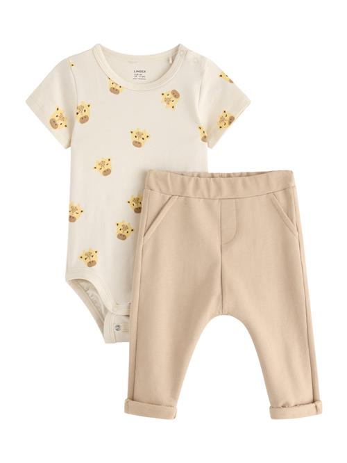 Lindex Sæt  beige / ecru / mørkebeige / citron