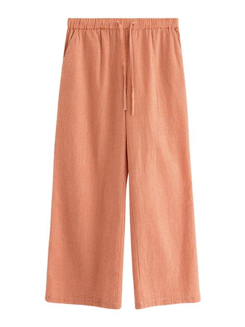 Lindex Pyjamasbukser  mørkeorange / hvid