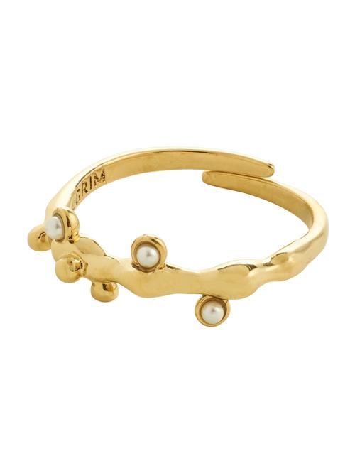 Pilgrim Ring 'LULU'  guld / perlehvid