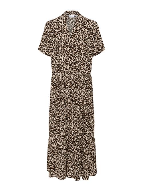 SAINT TROPEZ Blusekjole 'EdaSZ'  beige / brun / sort