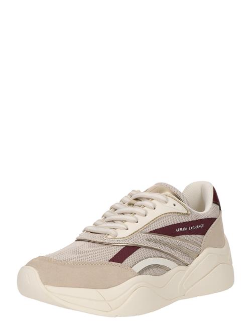 ARMANI EXCHANGE Sneaker low 'CHER'  sand / mørkerød
