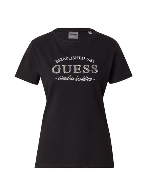 GUESS Shirts 'NINA'  sort / sølv / hvid