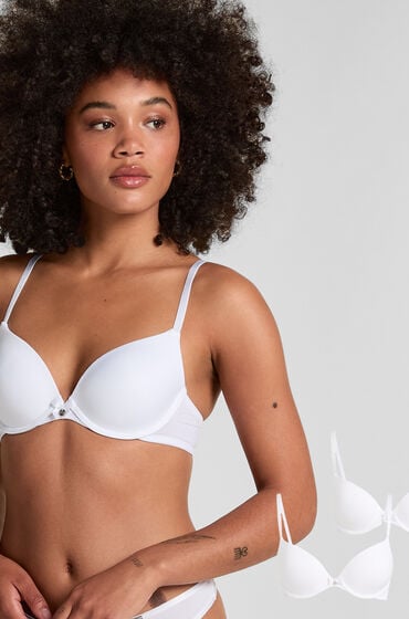 Hunkemöller 2-styks-pakke formstøbt bøjle-bh Hvid