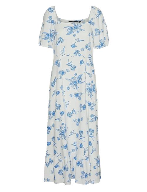 Vmmymilo Ss 7/8 Dress Wvn Ga Vero Moda White