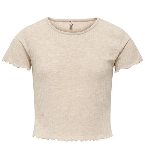 Kids Only T-shirt - KogNella - Pumice Stone/Melange