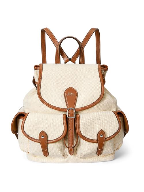 Polo Ralph Lauren Rygsæk 'HERITAGE'  cognac / naturhvid