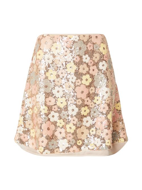 YAS Nederdel 'YASLALEA'  beige / gul / guld