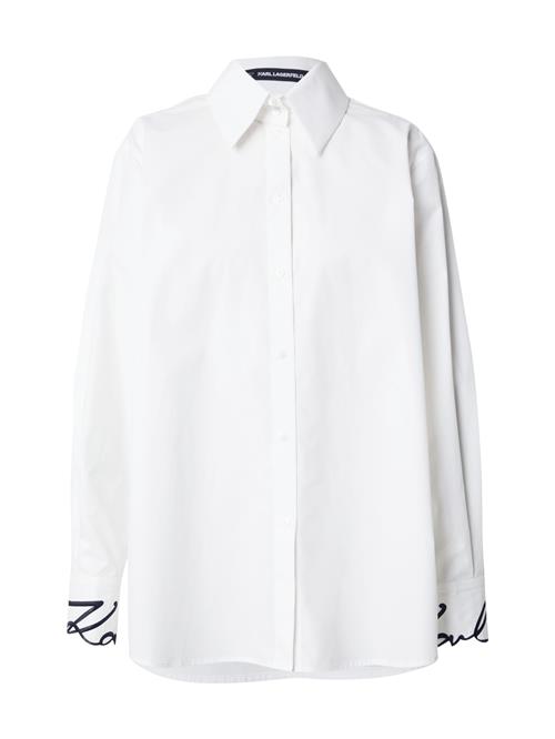 Karl Lagerfeld Bluse  natblå / hvid