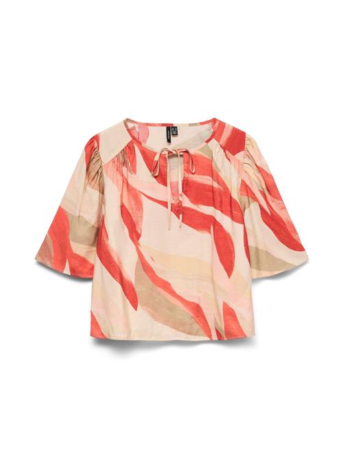 VERO MODA Bluse 'VMTyra'  honning / oliven / hummer / lyseorange