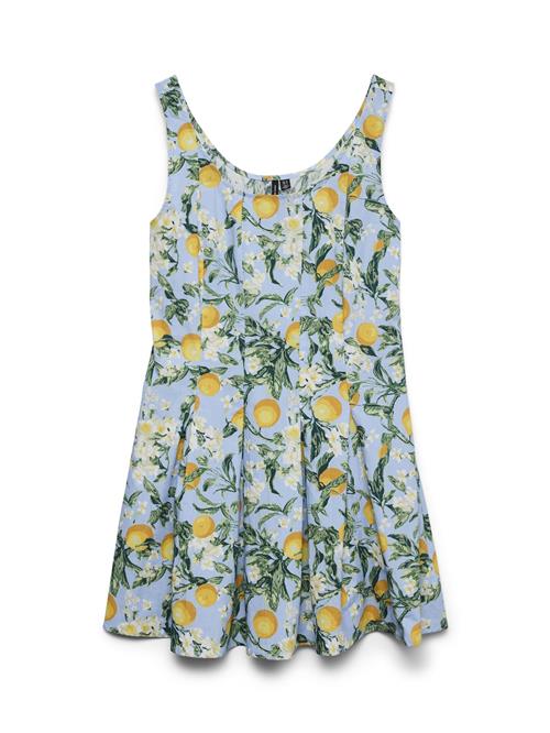 VERO MODA Kjole 'VMTruly'  pastelblå / mørkegul / gran