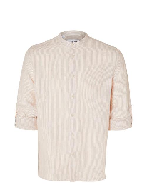 Slhregkylian-Linen Shirt Ls Band Selected Pink
