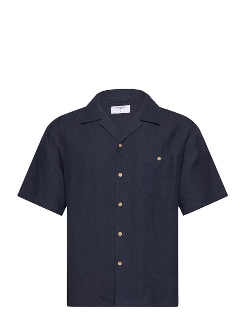 Se Short Sleeve Cuban Shirt Percival Navy ved Booztlet